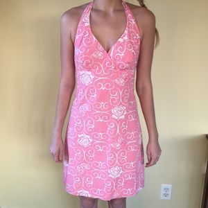 SOLD Lily Pulitzer Pink Halter Dress